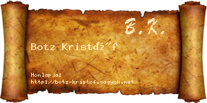 Botz Kristóf névjegykártya